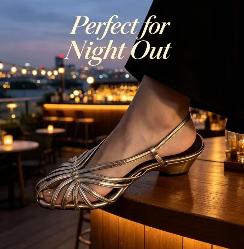 Mid Heels Womens Sandals Designer Heels Shoes Elegant Heeled Slippers Party Luxury Slides Slingback Trend Comfort Mujer Zapatos