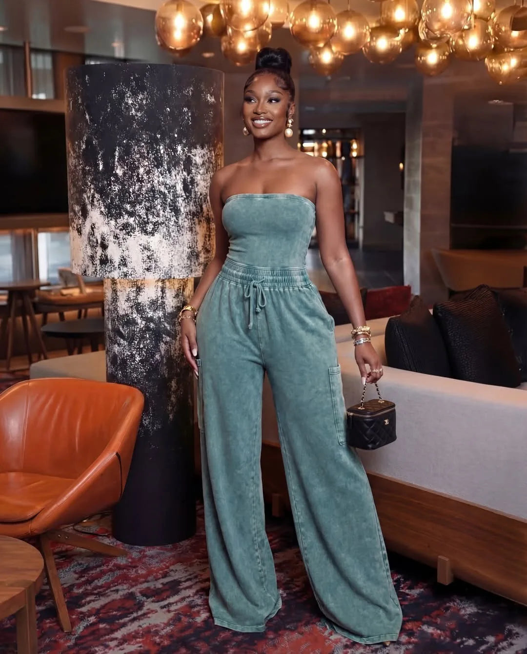 Jumpsuits Women One Piece Sleeveless Strapless Overalls Long Pants Elastic Waist Rompers Y2k Streetwear Jumpsuit Work 2026