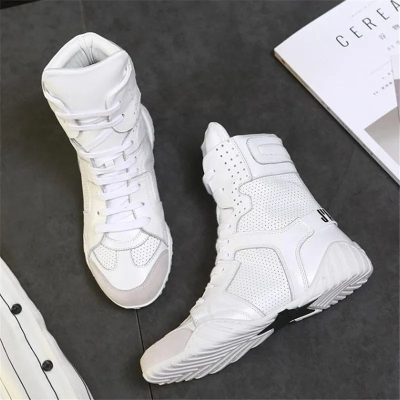 Women Shoes White High Top Sneakers Spring Summer Women Casual Shoes Fashion Shoes Breathable Solid Color Flat With boots