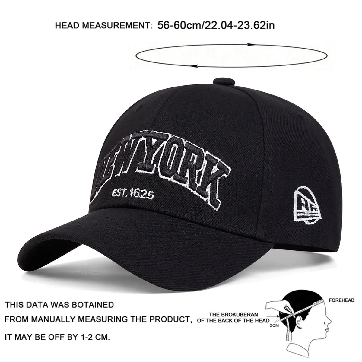 Unisex NewYork Letter Embroidery Baseball Caps Spring and Autumn Outdoor Adjustable Casual Hats Sunscreen Hat Sports Golf Cap