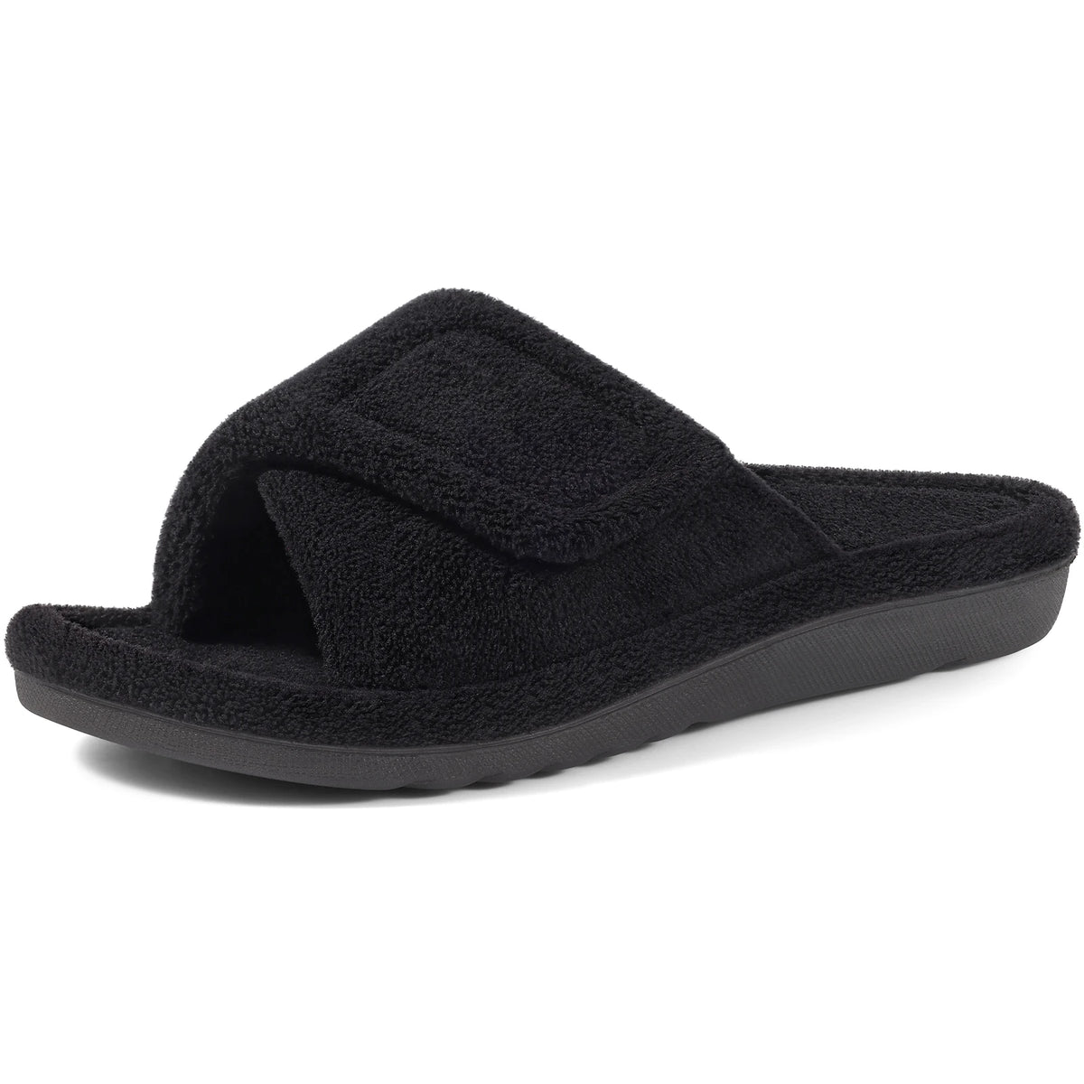 Kimdi Women's Orthopedic Slippers Winter Fur House Slippers Indoor Warm Open Toe Shoes with Arch Support Outdoor Antiskid Shoes