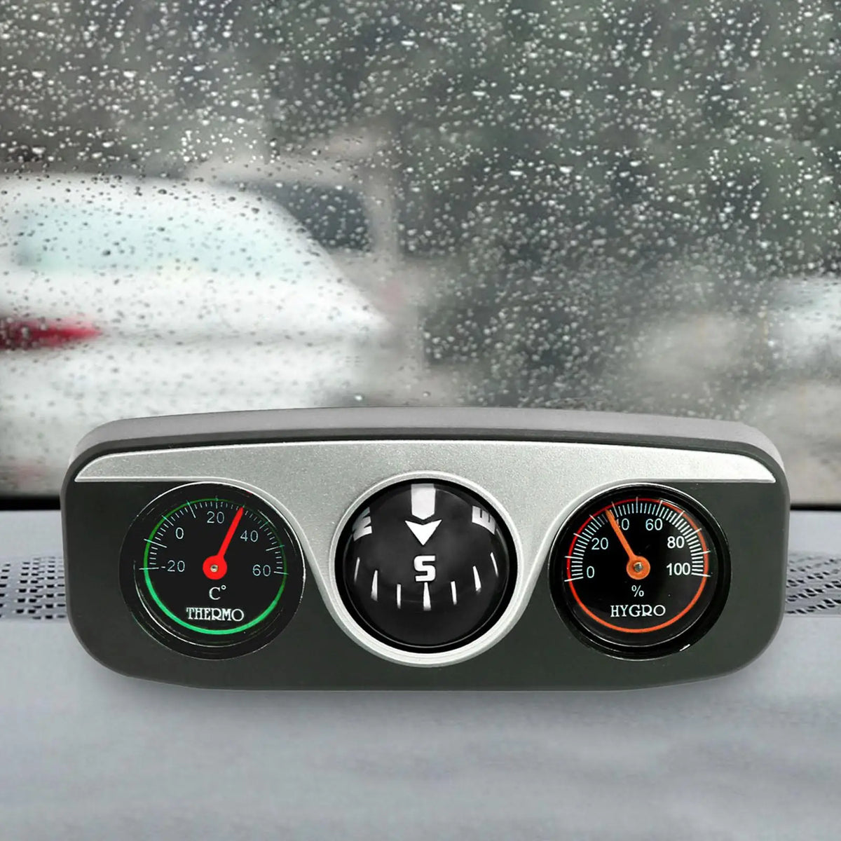 Car Dashboard Compasses Durable Car Accessories 3 in 1 Portable Vehicles Navigation Compass Navigation Ball Vehicle Thermometer