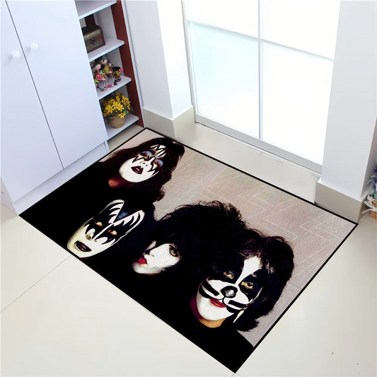 Rock Band Kiss Band Door Mat Welcome Entrance Balcony Bathroom Floor Non-slip Rug Bedroom Carpet Home Decoration