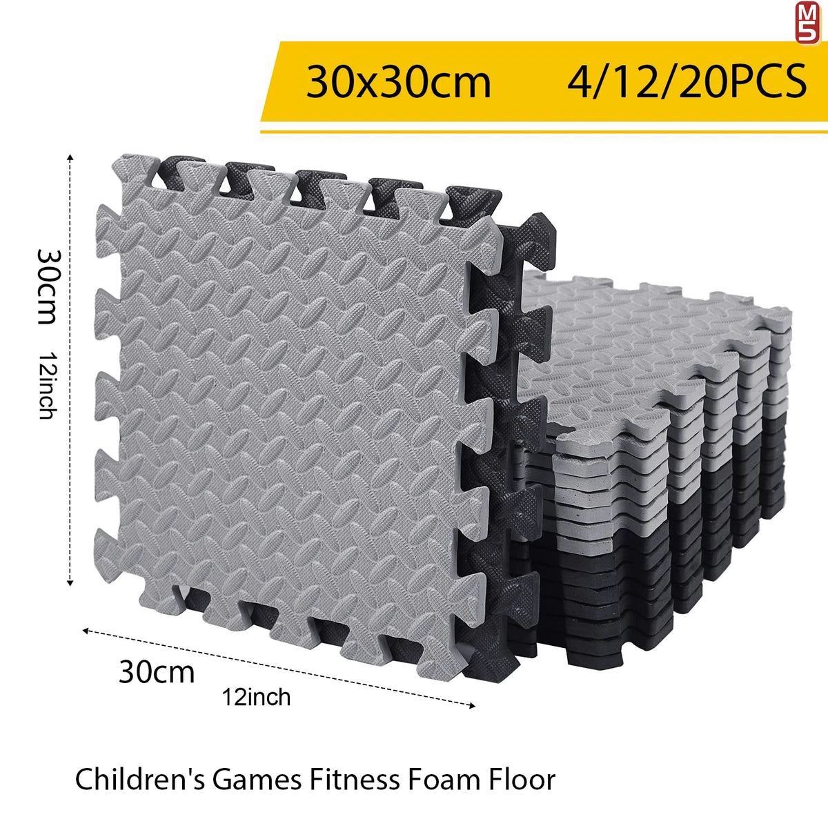 1-20PCS Soft Foam Interlocking Carpet Tiles - Non-Slip Puzzle Floor Mats Ideal for Home Gym and Baby Playroom Rugs for Bedroom