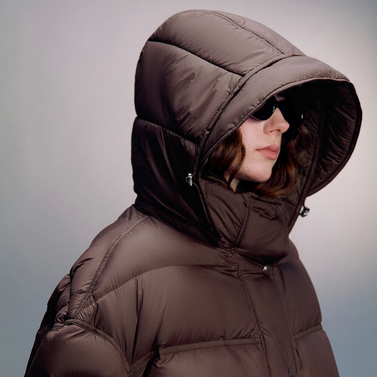TOYOUTH Women Down Jackets 2025 Winter New Ultra-soft Cicada Wing Puff Hooded 90% Down High Loft Bread Coat