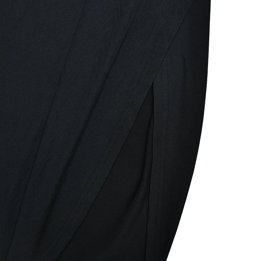 TWOTWINSTYLE Sexy Hot Girl Solid Color Jumpsuits for Women Round Neck Long Sleeve Backless Side Split Streetwear Jumpsuit Female