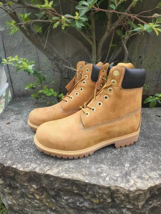 Mens New Spring Cowskin Genuine Leather Cargo Boots Lace Up Outside Non Slip Comfortable Shoes Handmade Lovers Motorcycle Boots