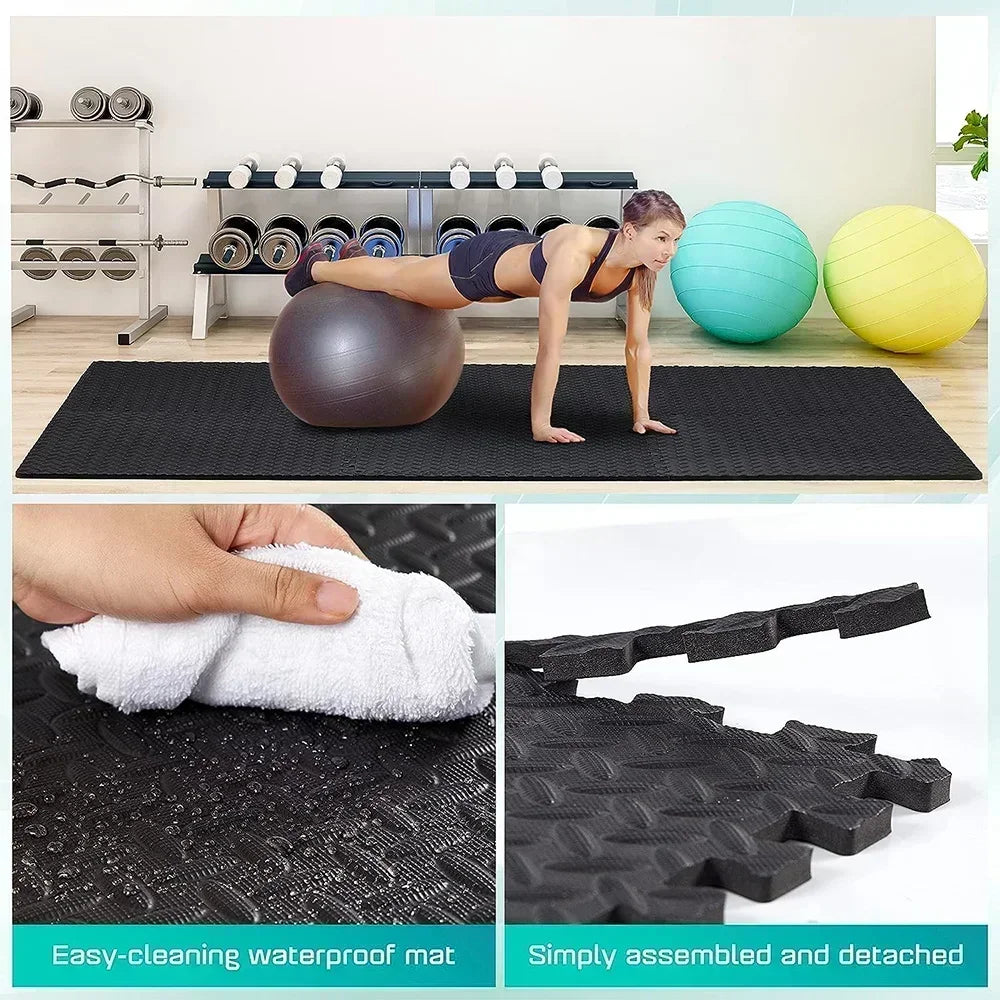 1-20PCS Soft Foam Interlocking Carpet Tiles - Non-Slip Puzzle Floor Mats Ideal for Home Gym and Baby Playroom Rugs for Bedroom