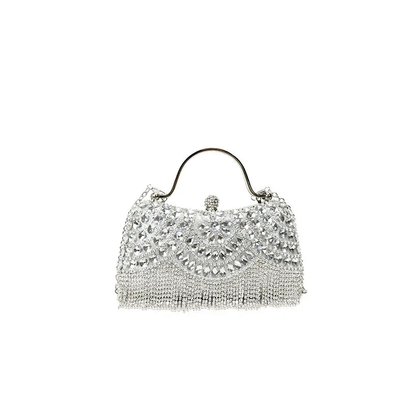 Super Exquisite Diamonds Frame Handbags Gold Silver Hasp Chains Designer New Style Shoulder Bags for Women 2025 Fashion Party