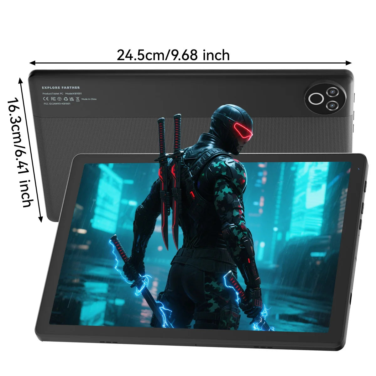 URAO Android 15 Tablet 10.1 Inch 20GB RAM 64GB ROM 5-core Dual Camera Tablets PC Set Keyboard/Case/Mouse/Stylus/Headphone