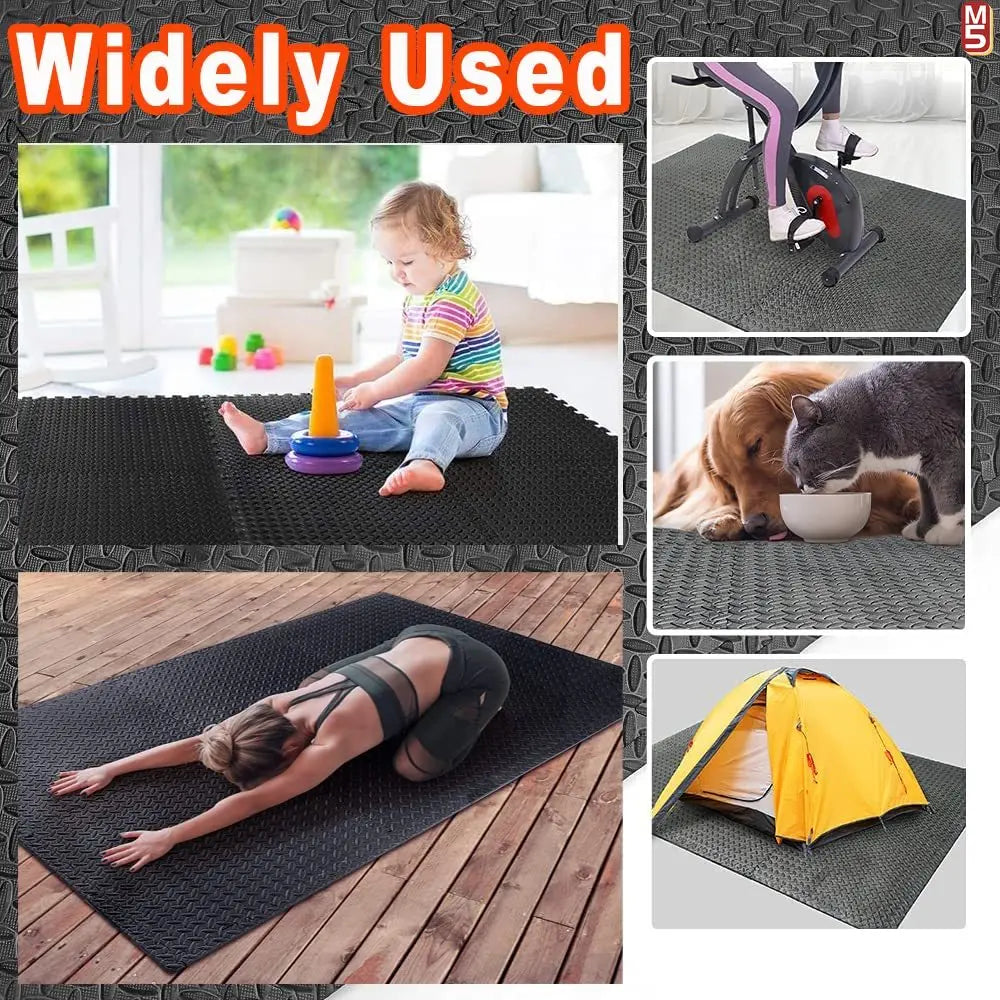 1-20PCS Soft Foam Interlocking Carpet Tiles - Non-Slip Puzzle Floor Mats Ideal for Home Gym and Baby Playroom Rugs for Bedroom