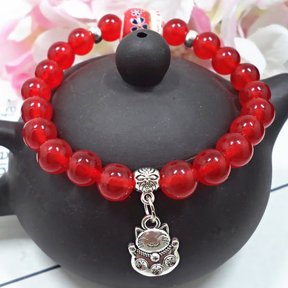 Red Agate Crystal Bracelet Women's Small Jewelry Bracelet Couple Jewelry Bracelet Jewelry Beaded Yiwu Small Commodity Jewelry