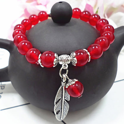 Red Agate Crystal Bracelet Women's Small Jewelry Bracelet Couple Jewelry Bracelet Jewelry Beaded Yiwu Small Commodity Jewelry