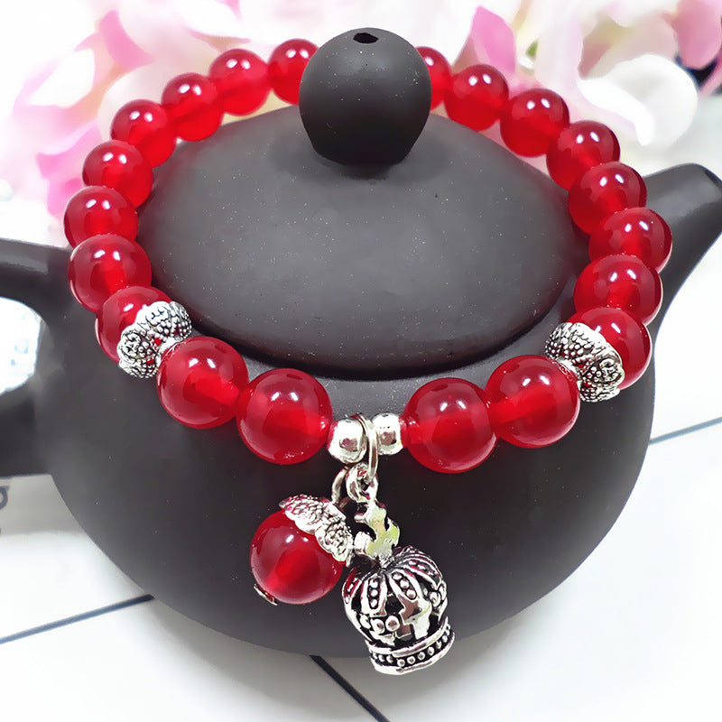 Red Agate Crystal Bracelet Women's Small Jewelry Bracelet Couple Jewelry Bracelet Jewelry Beaded Yiwu Small Commodity Jewelry