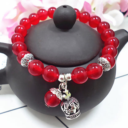 Red Agate Crystal Bracelet Women's Small Jewelry Bracelet Couple Jewelry Bracelet Jewelry Beaded Yiwu Small Commodity Jewelry