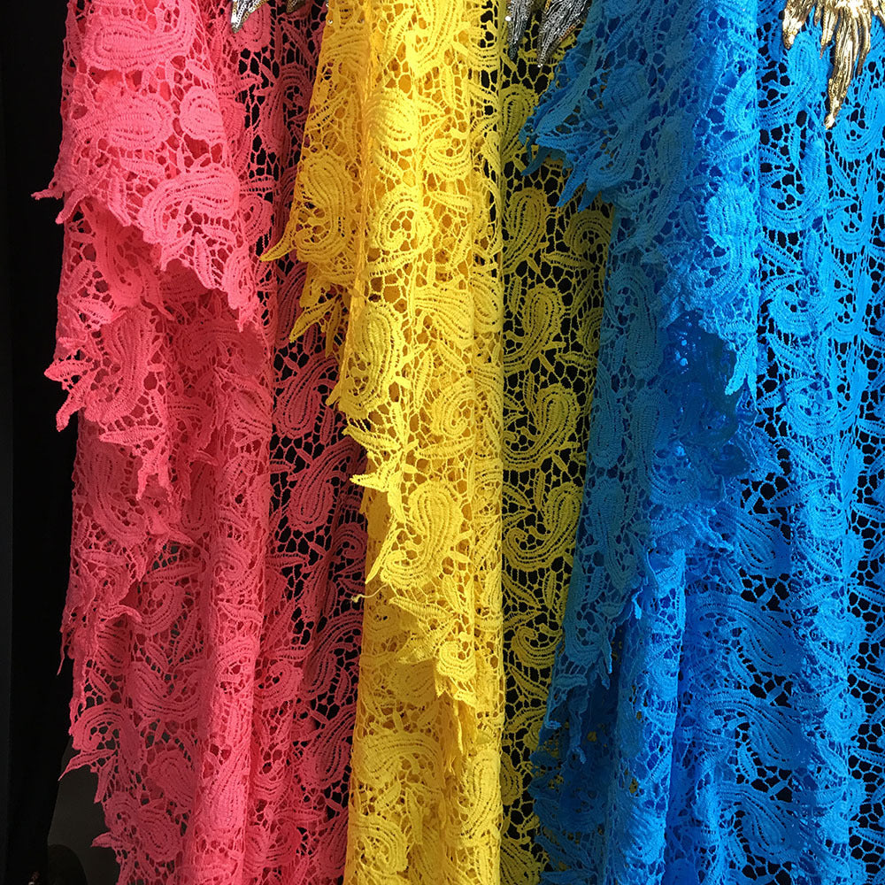 Clearance supply Europe and the United States and Africa hot water soluble lace loose dress beads embroidered collar high-end atmosphere mature women