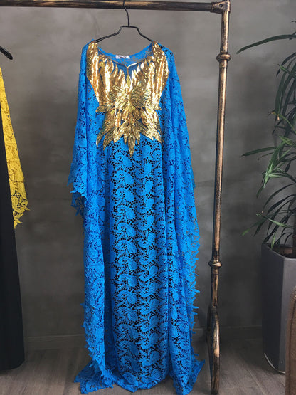 Clearance supply Europe and the United States and Africa hot water soluble lace loose dress beads embroidered collar high-end atmosphere mature women