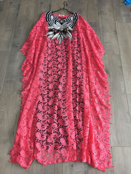 Clearance supply Europe and the United States and Africa hot water soluble lace loose dress beads embroidered collar high-end atmosphere mature women