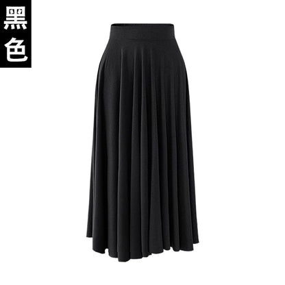 Summer New modal loose large size skirt 200kg fat mm long large swing skirt high waist pleated umbrella skirt