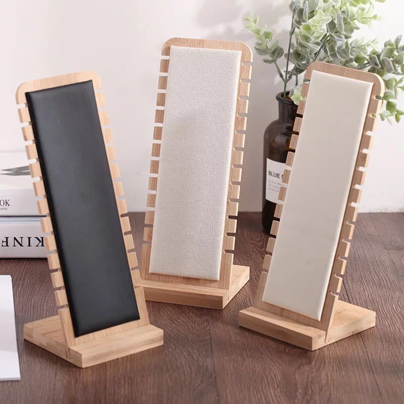 Bamboo and Wood Removable Necklace Display Rack Pendant Jewelry Jewelry Storage Rack Jewelry Store Window Display Props
