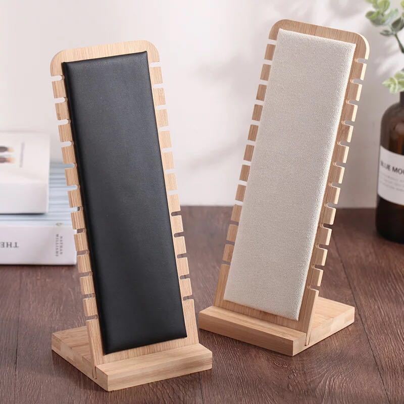Bamboo and Wood Removable Necklace Display Rack Pendant Jewelry Jewelry Storage Rack Jewelry Store Window Display Props