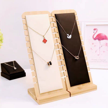Bamboo and Wood Removable Necklace Display Rack Pendant Jewelry Jewelry Storage Rack Jewelry Store Window Display Props
