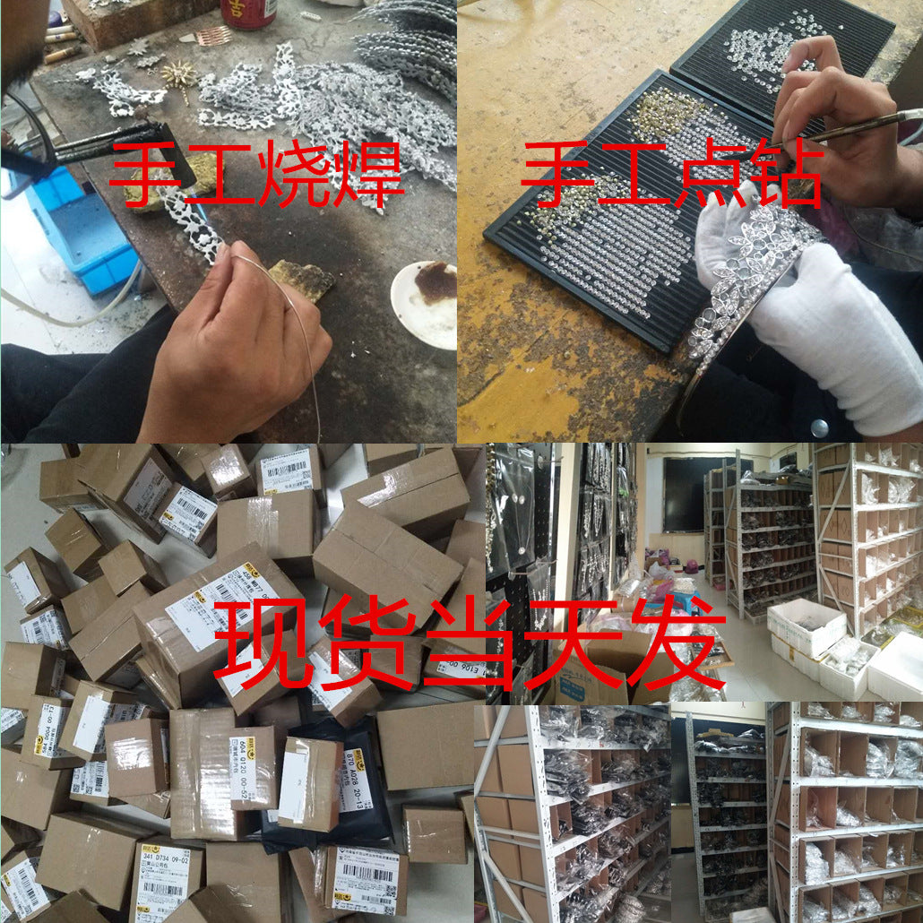 Factory Direct Sales of Cross-Border Popular Water Drop Necklace and Earrings Jewelry Sets, Wedding Dresses, Evening Wear, New Jewelry Accessories