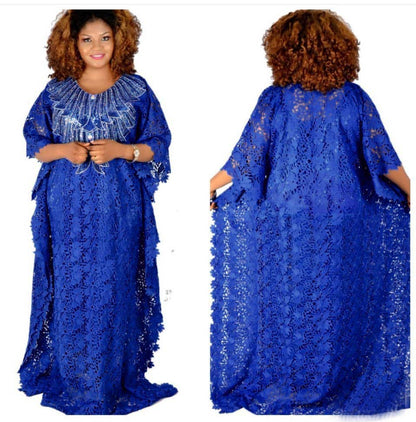 Clearance supply Europe and the United States and Africa hot water soluble lace loose dress beads embroidered collar high-end atmosphere mature women