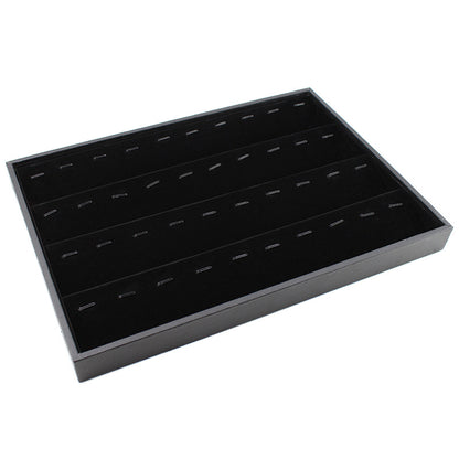Black Uncovered Flannel Earrings Stud Ring Plate Jewelry Jewelry Display Props Set Jewelry Display Tray Wholesale