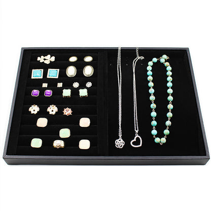 Black Uncovered Flannel Earrings Stud Ring Plate Jewelry Jewelry Display Props Set Jewelry Display Tray Wholesale