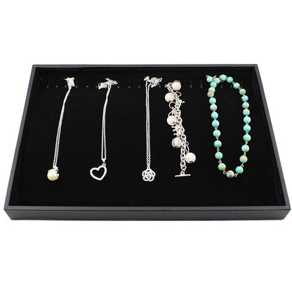 Black Uncovered Flannel Earrings Stud Ring Plate Jewelry Jewelry Display Props Set Jewelry Display Tray Wholesale