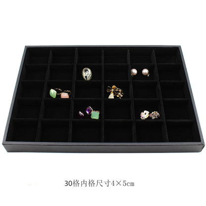 Black Uncovered Flannel Earrings Stud Ring Plate Jewelry Jewelry Display Props Set Jewelry Display Tray Wholesale