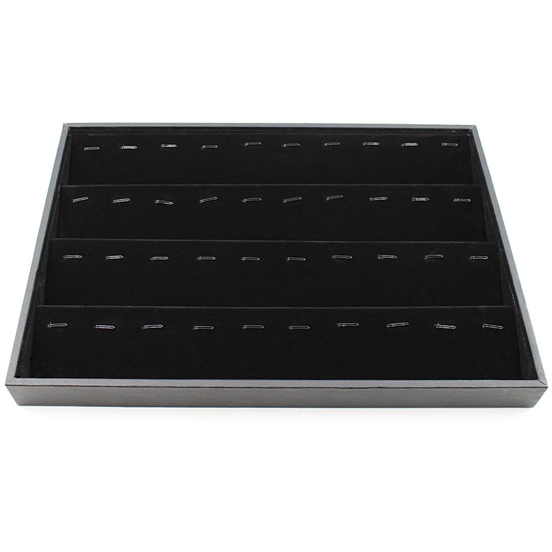 Black Uncovered Flannel Earrings Stud Ring Plate Jewelry Jewelry Display Props Set Jewelry Display Tray Wholesale