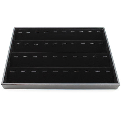 Black Uncovered Flannel Earrings Stud Ring Plate Jewelry Jewelry Display Props Set Jewelry Display Tray Wholesale