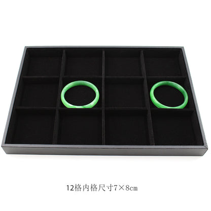 Black Uncovered Flannel Earrings Stud Ring Plate Jewelry Jewelry Display Props Set Jewelry Display Tray Wholesale