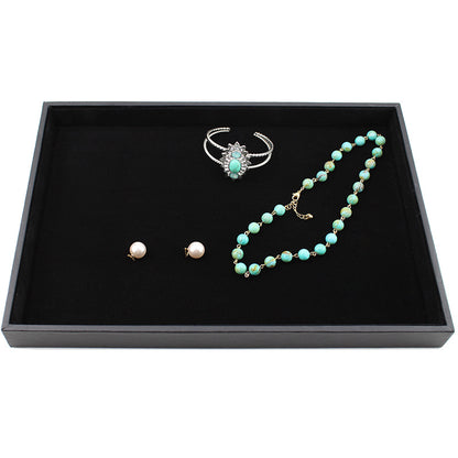 Black Uncovered Flannel Earrings Stud Ring Plate Jewelry Jewelry Display Props Set Jewelry Display Tray Wholesale