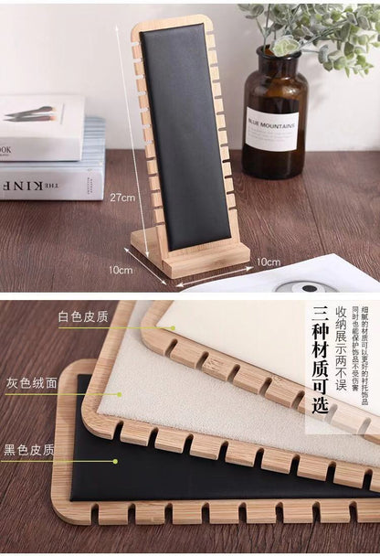Bamboo and Wood Removable Necklace Display Rack Pendant Jewelry Jewelry Storage Rack Jewelry Store Window Display Props