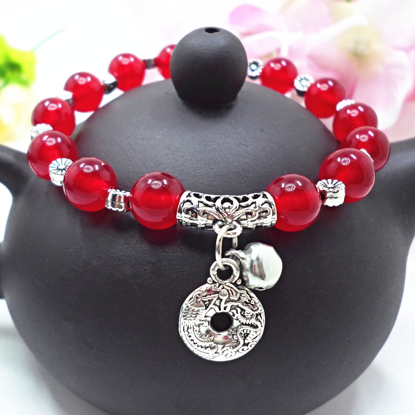 Red Agate Crystal Bracelet Women's Small Jewelry Bracelet Couple Jewelry Bracelet Jewelry Beaded Yiwu Small Commodity Jewelry