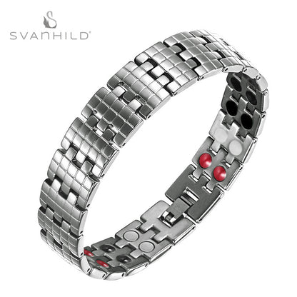 Wish Cross-Border Hot Jewelry Magnet Pure Titanium Germanium Bracelet Men's Bracelet Factory Direct Approval