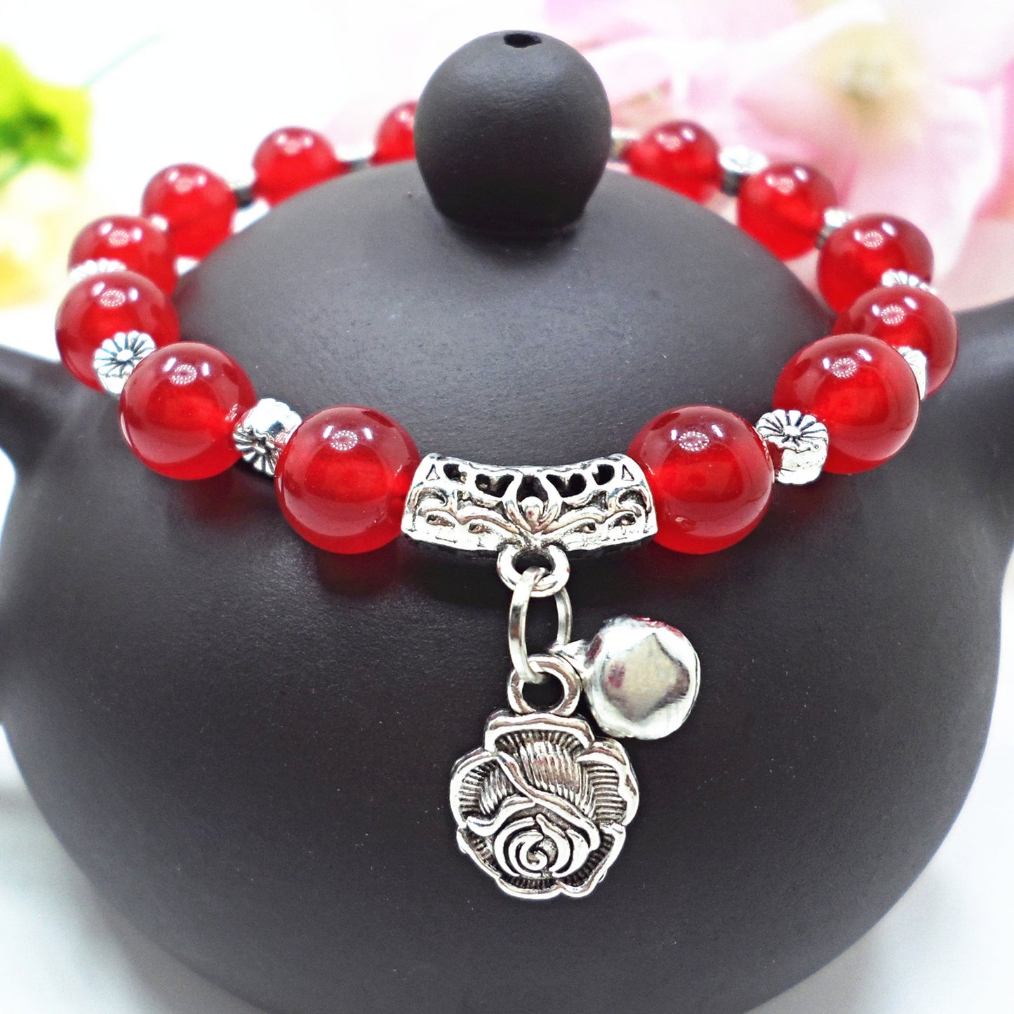 Red Agate Crystal Bracelet Women's Small Jewelry Bracelet Couple Jewelry Bracelet Jewelry Beaded Yiwu Small Commodity Jewelry