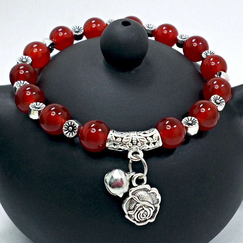 Red Agate Crystal Bracelet Women's Small Jewelry Bracelet Couple Jewelry Bracelet Jewelry Beaded Yiwu Small Commodity Jewelry