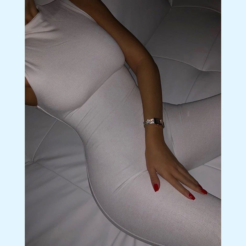 Pencil Jumpsuit Women New Full Seasons Casual Fitness Sporty Playsuit Sleeveless Slim Activewear All In One Jumpsuit Clothing