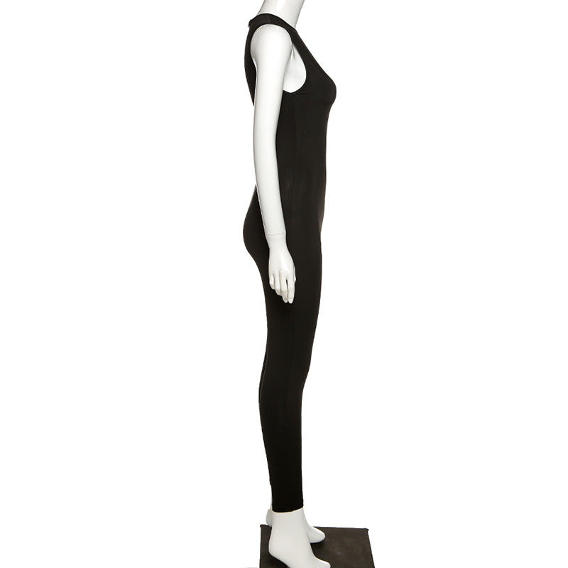 Pencil Jumpsuit Women New Full Seasons Casual Fitness Sporty Playsuit Sleeveless Slim Activewear All In One Jumpsuit Clothing