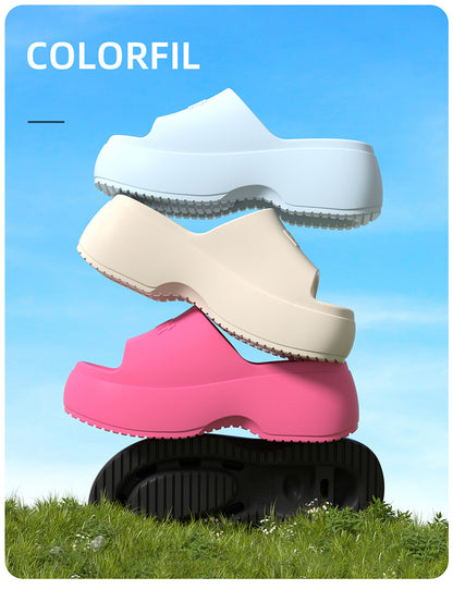 EVA Platform Slippers Women Wedges Fashion Luxury Designer Shoes Summer Sandals High Heels Indoor Outdoor Beach Elegant Footwear