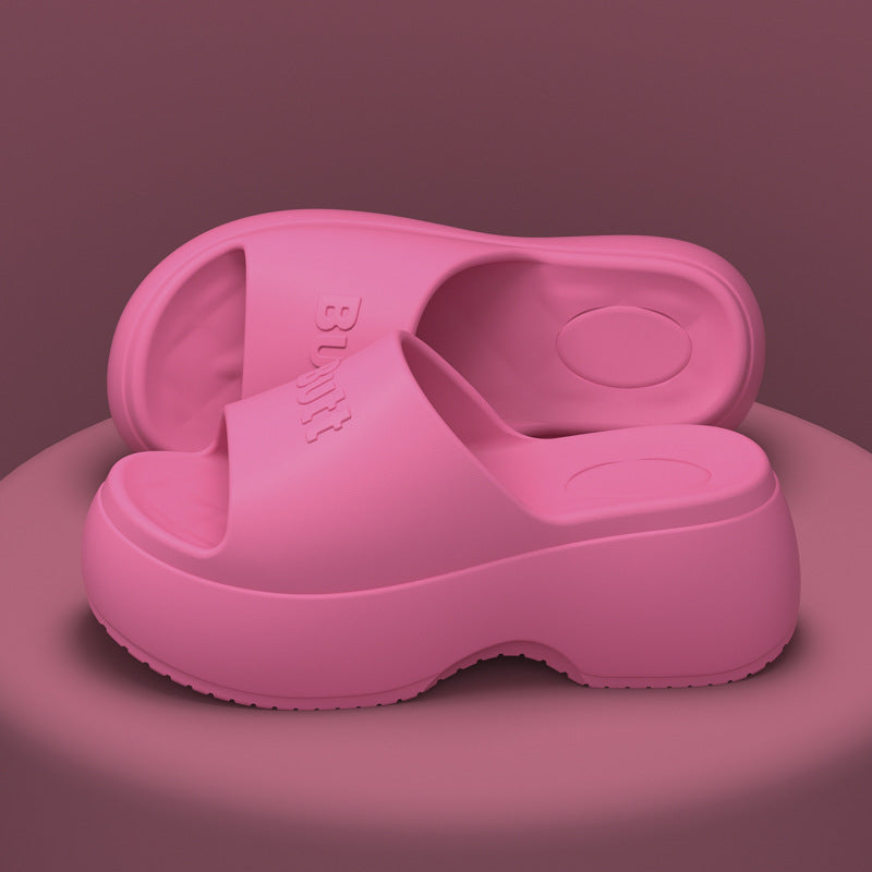EVA Platform Slippers Women Wedges Fashion Luxury Designer Shoes Summer Sandals High Heels Indoor Outdoor Beach Elegant Footwear