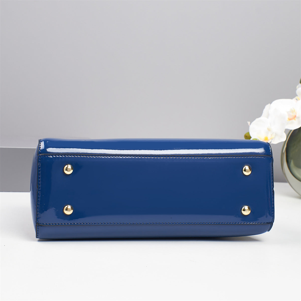 Luxury Designer Handbags High-End Evening Party Women Clutch Top Handle Underarm Bags Bright Patent PU Leather Crossbody Bags
