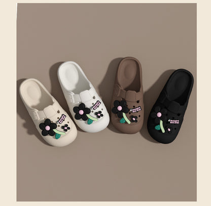 Clogs Fashion Women's Sandals Summer 2025 Mules Flower Luxury Designer Slippers Home Platform Woman Shoes Indoor Outdoor Slides