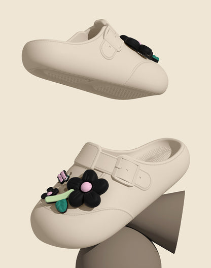 Clogs Fashion Women's Sandals Summer 2025 Mules Flower Luxury Designer Slippers Home Platform Woman Shoes Indoor Outdoor Slides