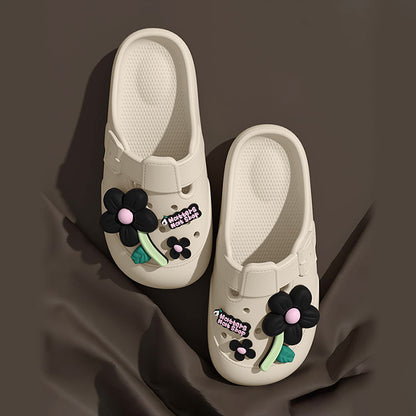 Clogs Fashion Women's Sandals Summer 2025 Mules Flower Luxury Designer Slippers Home Platform Woman Shoes Indoor Outdoor Slides