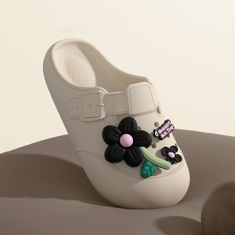 Clogs Fashion Women's Sandals Summer 2025 Mules Flower Luxury Designer Slippers Home Platform Woman Shoes Indoor Outdoor Slides